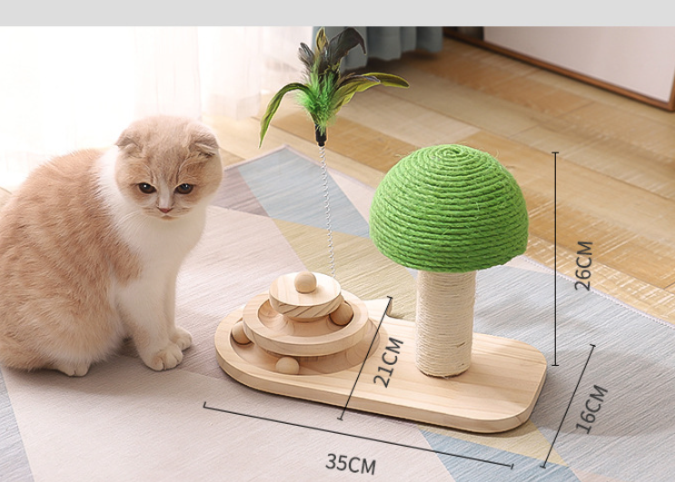 Pet Cat Tree Toys Cat Scratch Post Pet Furniture Scratching Post Cats Claw Scratcher Double Sisal Balls Cat Accessories - The Pet Supply Store 