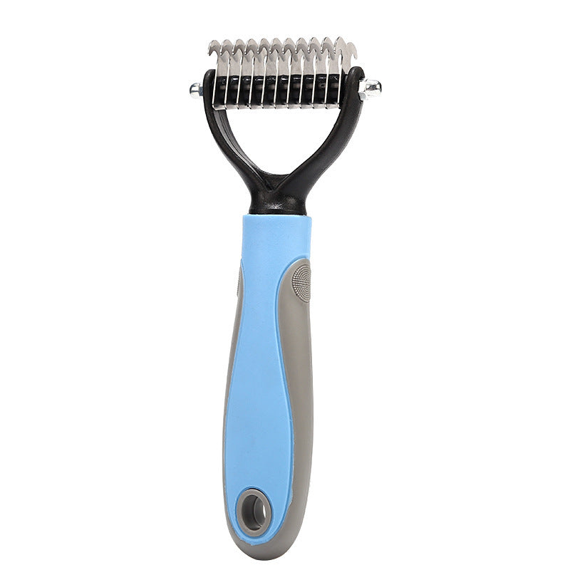 Stainless Double-sided Pet Brush Hair Removal Comb Grooming Dematting Dog Grooming Shedding Tools - The Pet Supply Store 