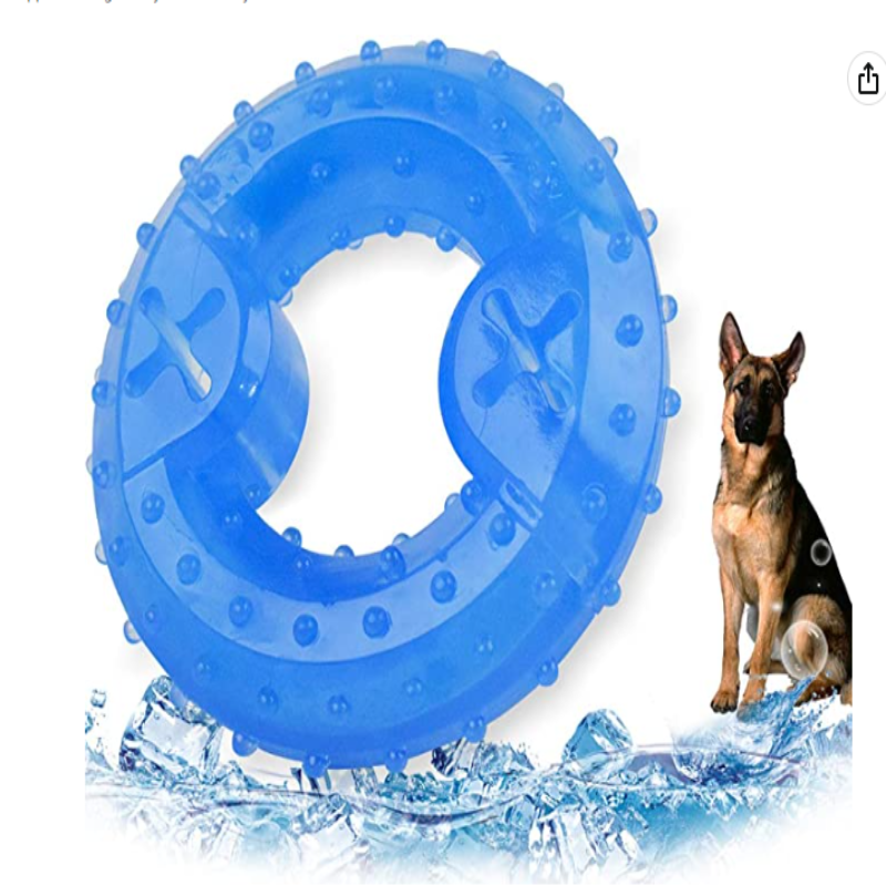 Dog Cooling Toy Puppy Teething Ring Freeze Dogs Chew Toy For Summer Tough Durable Pet Toys - The Pet Supply Store 