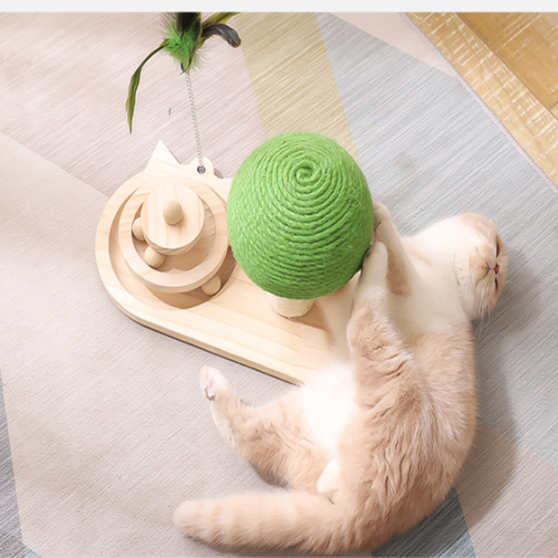 Pet Cat Tree Toys Cat Scratch Post Pet Furniture Scratching Post Cats Claw Scratcher Double Sisal Balls Cat Accessories - The Pet Supply Store 