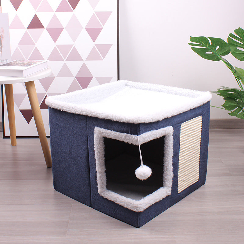 Cloth Cube Cat Nest Foldable - The Pet Supply Store 